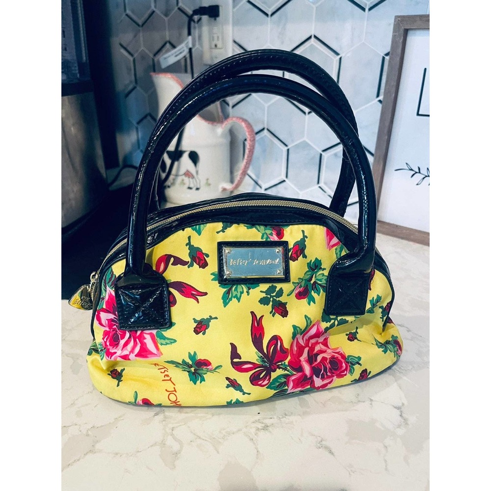 Betsey Johnson yellow Floral small purse